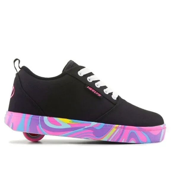 HEELYS Sneakers Pro 20 NWT Rainbow Wheeled Shoes Multicolor Pink Black Size 5 - Picture 5 of 11